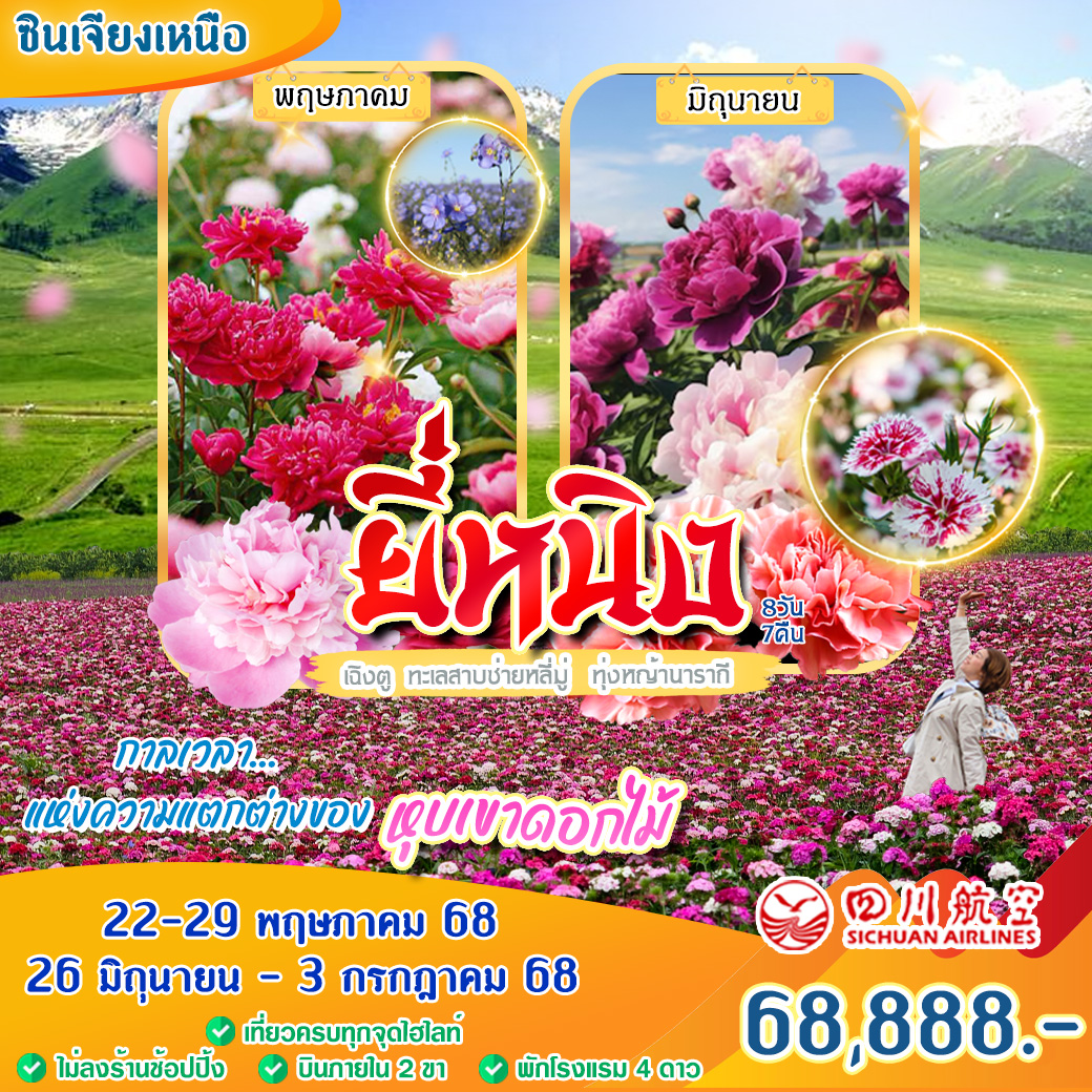 อาเภอเท่อเค่อซือ ทุ่งหญ้านาราถี ทะเลสาบไซ่หลี่มู่ ทุ่งหญ้าคาลาจุ้น